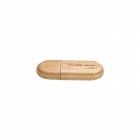 Wooden Usb Drives - Custom logo Oval shaped wooden 64gb usb drive LWU893